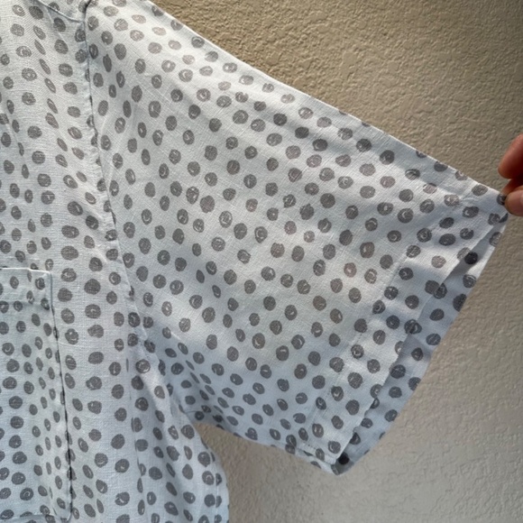 Ted Baker Linen Shirt Men Sz.5 US (XL - 42) Albert Button Up Chest Pocket Summer - Picture 6 of 15